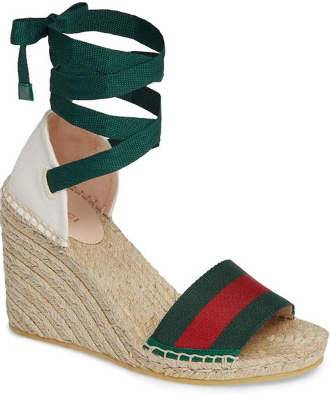 gucci espadrilles green|gucci espadrilles wedges pink.